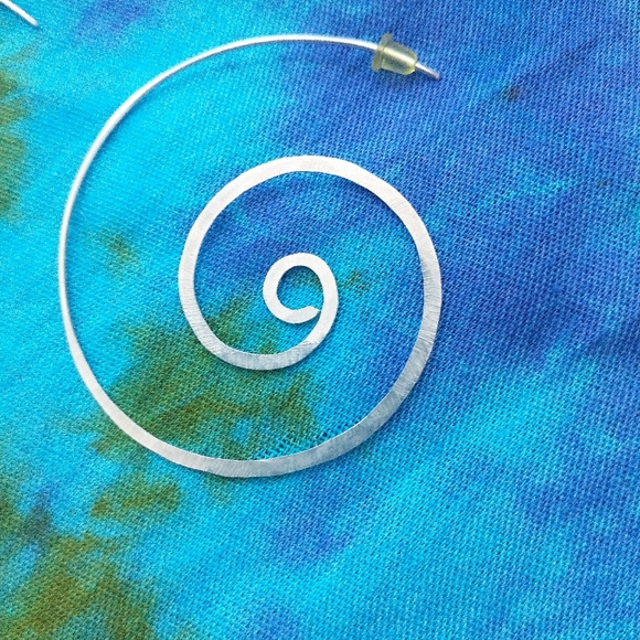 Sterling Silver Hoop Earrings - Picture 3 of 4